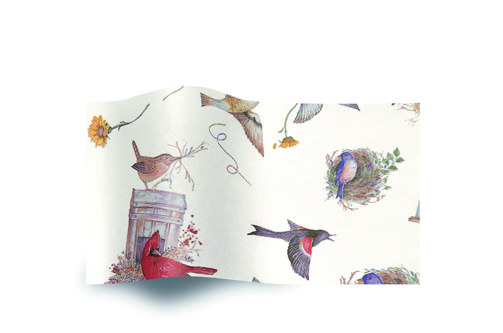 Birds Nests Stock Printed Tissue - 20 x 30 in.