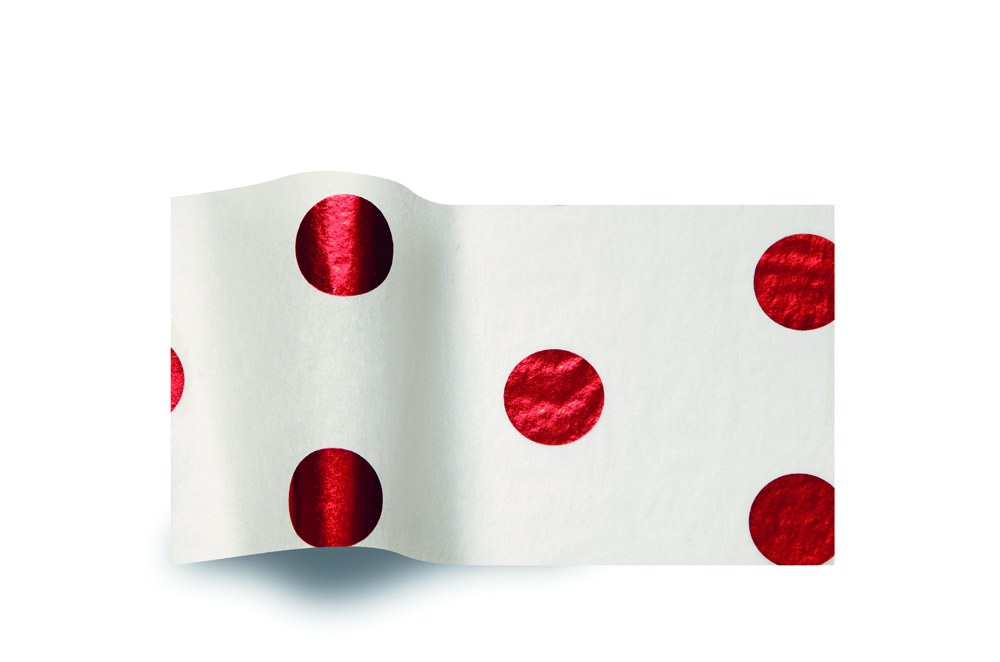 Red Hot Spots Reflections Satinique Tissue - 20 x 30 in.