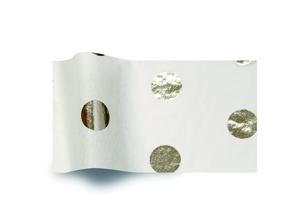 Silver Hot Spots Reflections Satinique Tissue - 20 x 30 in.