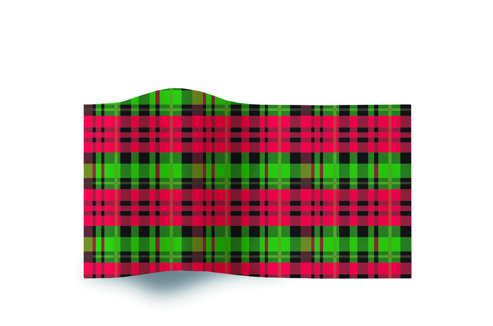 Presently Plaid Stock Printed Tissue - 20 x 30 in.