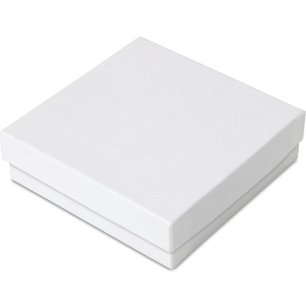 White Swirl Jewelry Box - 3-1/2 x 3-1/2 x 1 in.
